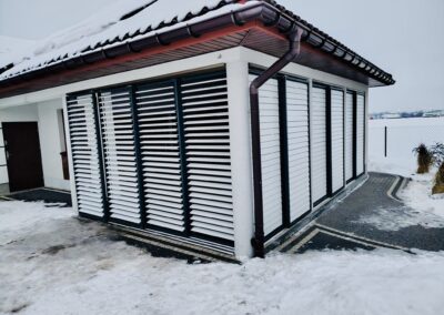 Zabudowa tarasu. aluminiowe żaluzje ogrodowe. – Wysokie Mazowieckie